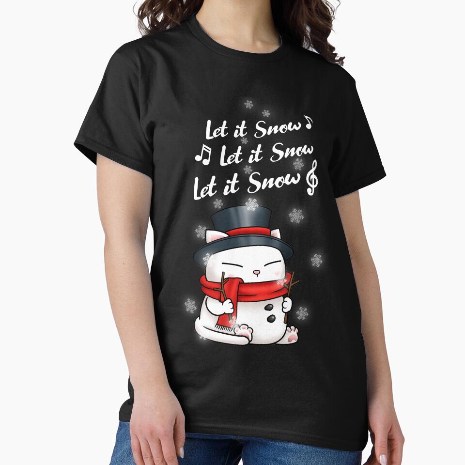 Snowman Cat Let it Snow by Takeda-art