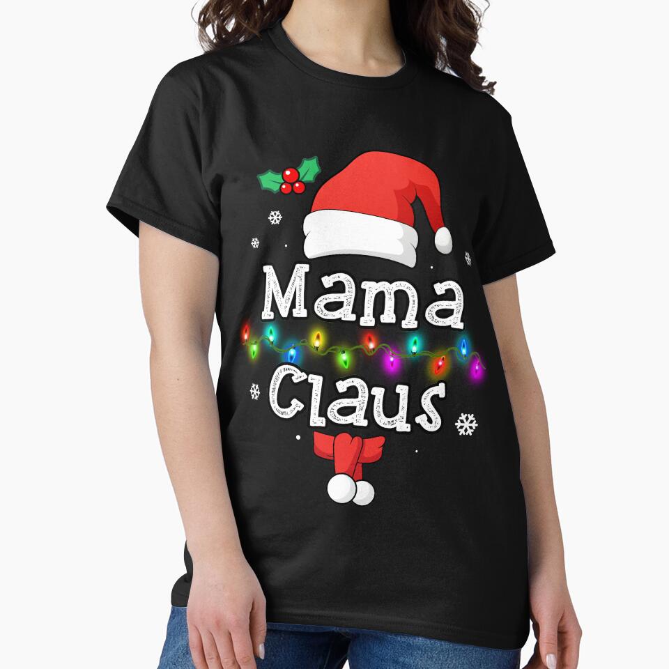 Mama Claus Santa Hat Matching Family Christmas Costumes by Andree Lee