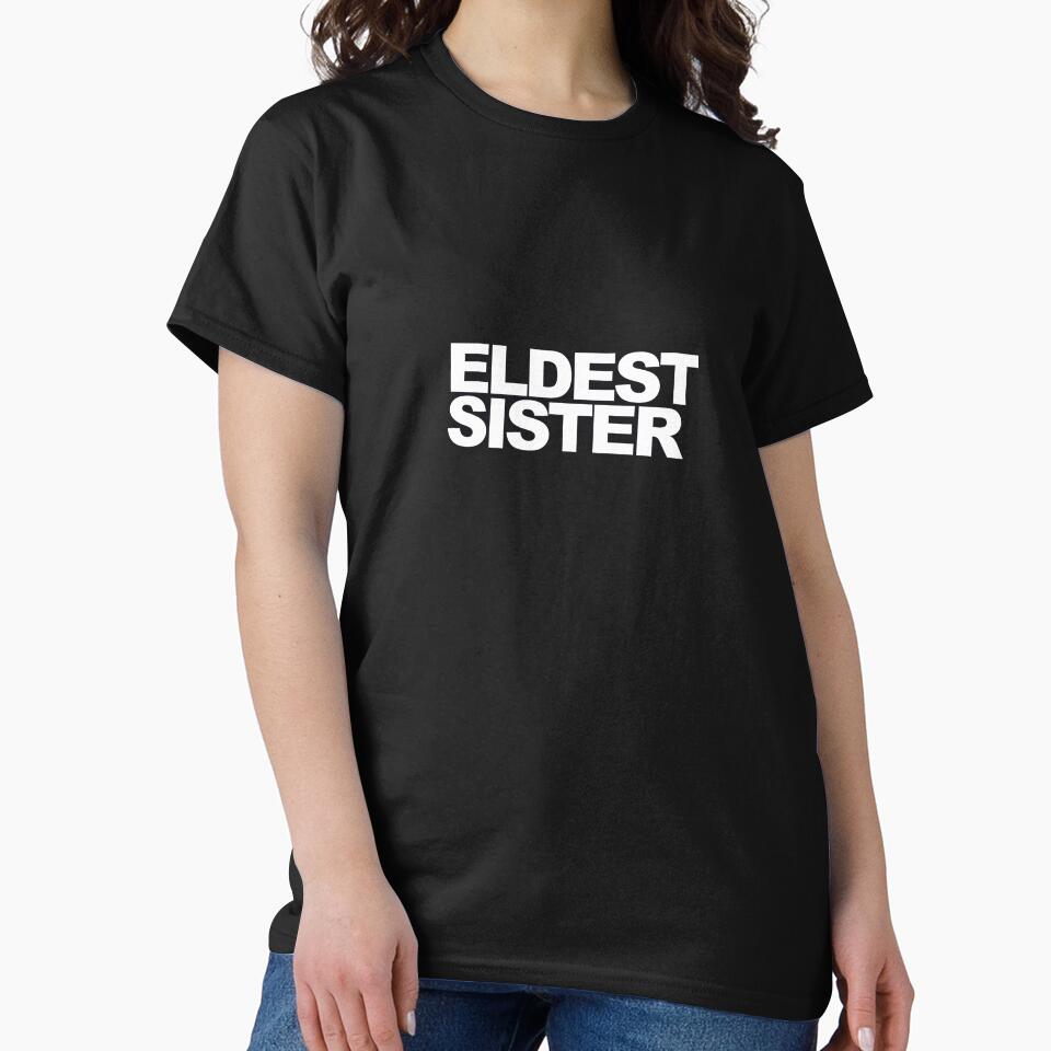 ELDEST SISTER — White Minimal Bold Type Statement by WORDPAUSE