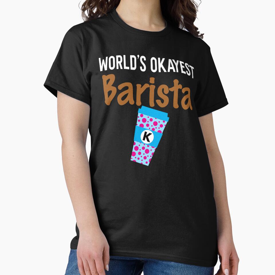 World's Okayest Barista Monogram K by ZiesMerch