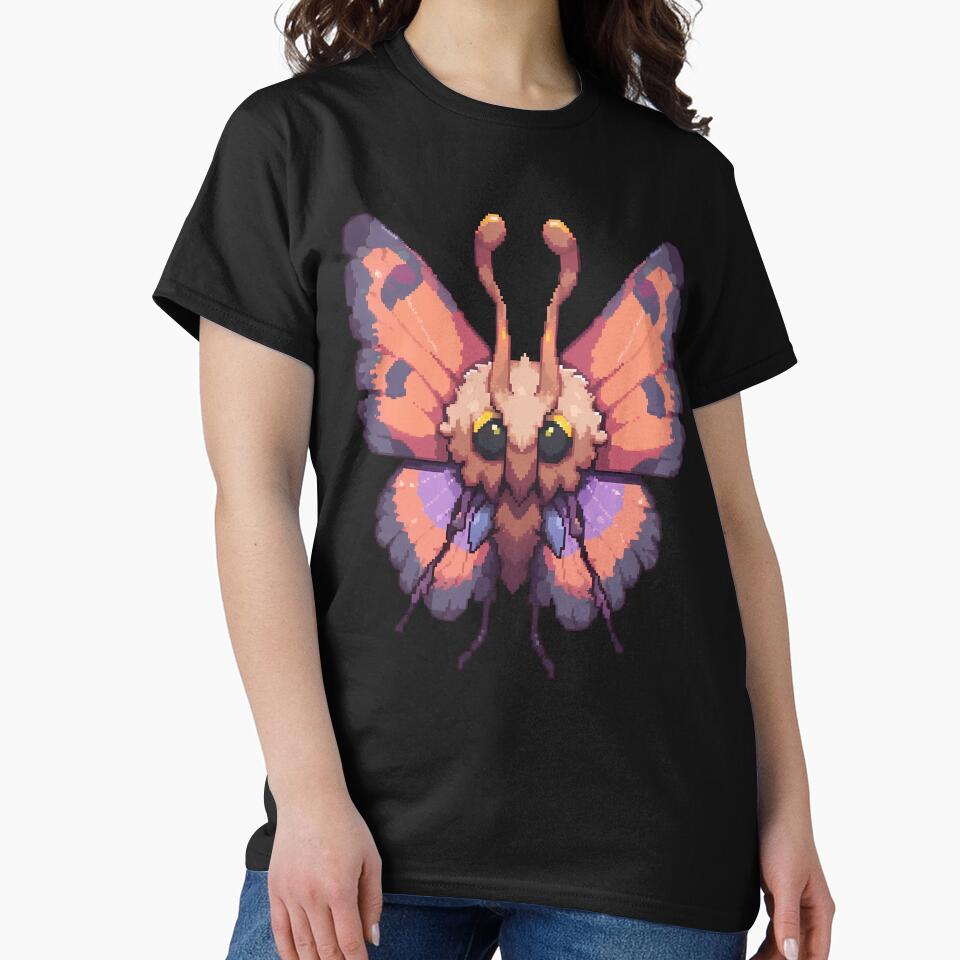 Fluffy orange Pixel Moth by octoboobs