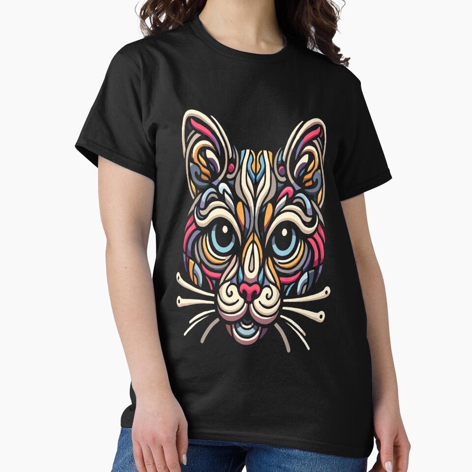 cat print t-shirts, Cats are loyal and affectionate companion animals by projeto-Do62