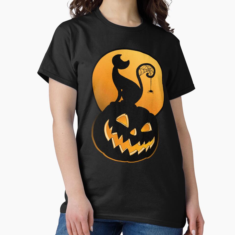 Pumpkin scene Halloween and black cat by hemp3x