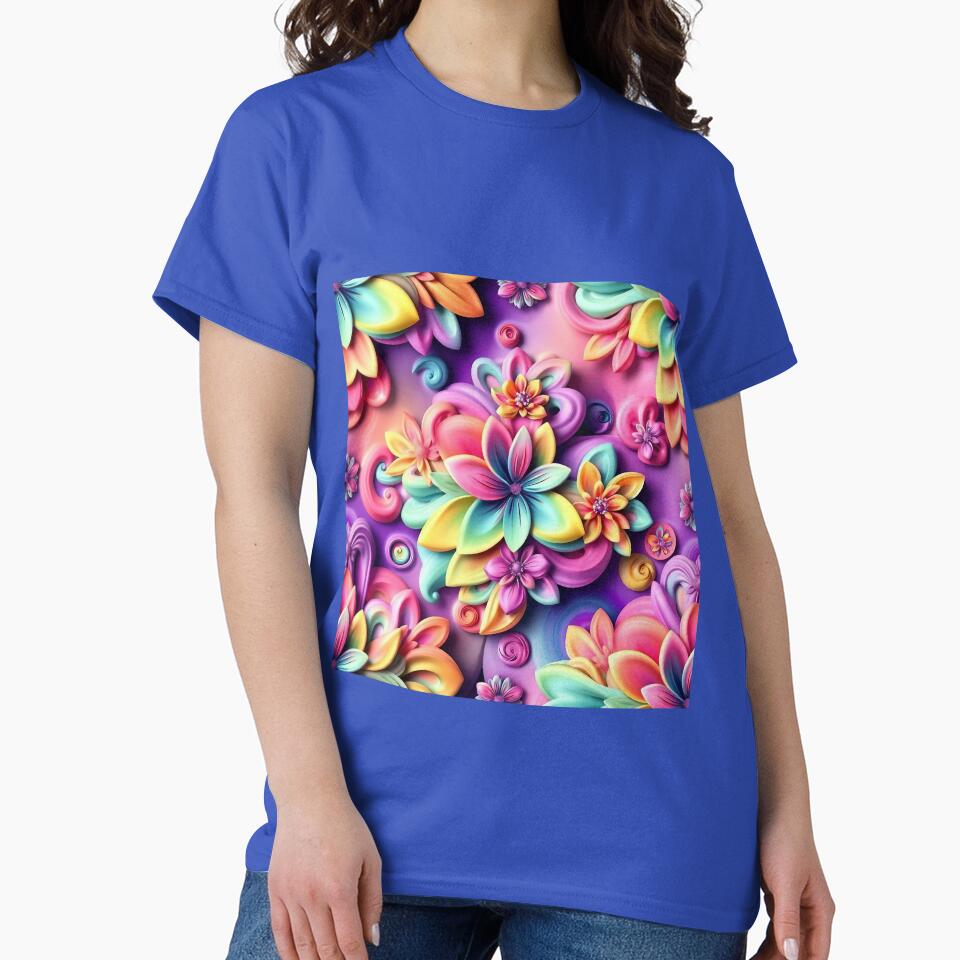 Dreamy 3D Pastel Floral Swirls Pattern by TheGaliyaStudio