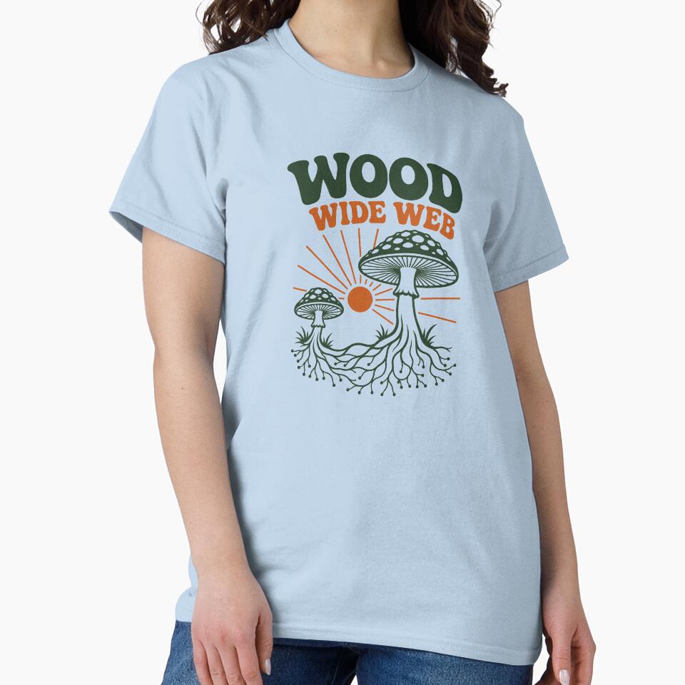 Wood Wide Web Mushroom Shirt | Mycelium Network Forest Fungi Nature Lover Gift by VK Innovations