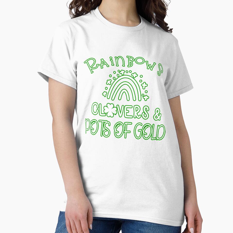 Rainbows Clovers Pot of Gold St Patricks Day by younghopes