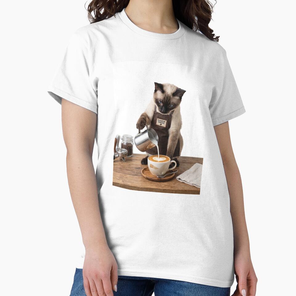 Barista Siamese Cat by PictoVibe