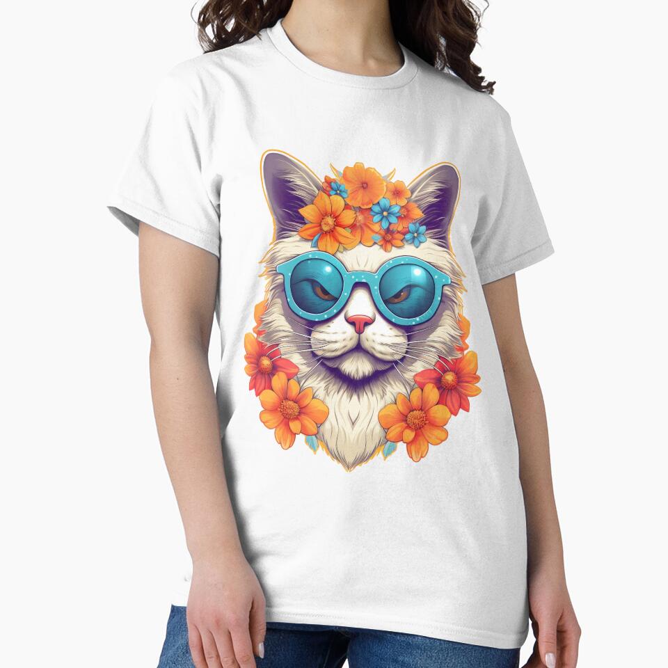 Kitten Cutie Flower Design | PNG Sublimation by JhazAineArtShop