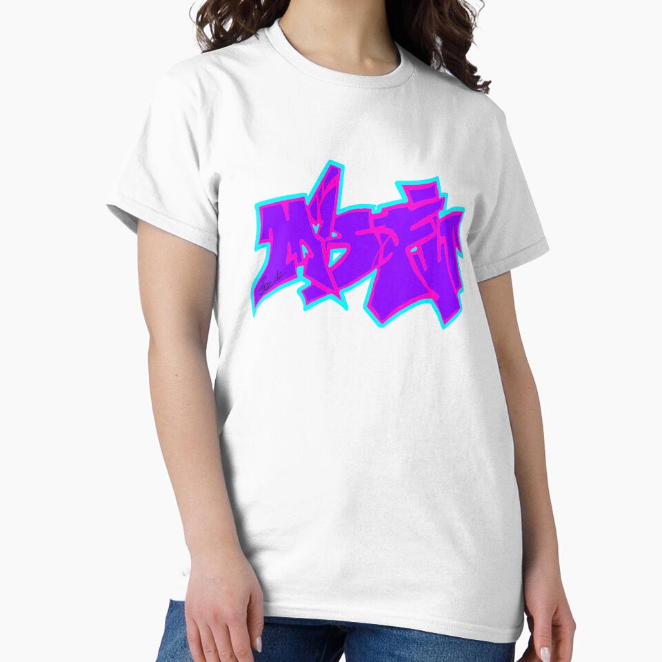 MISFIT – purple-pink graffiti with neon effect | Urban Street Art Style by Bezok