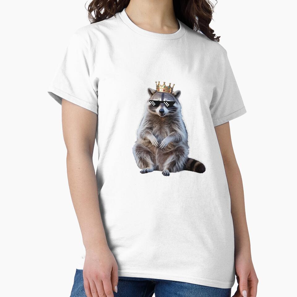 Raccoon King T-Shirt by NicolasGlowArt