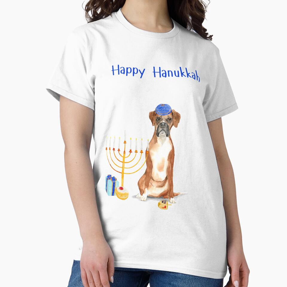 Happy Hanukkah with Boxer Dog by thekosherhub