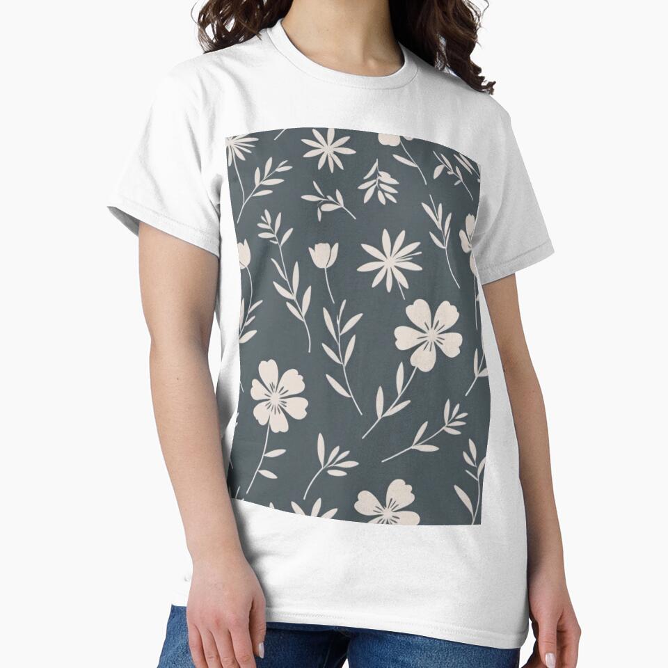 Minimalist Silhouettes Floral Pattern by SeamPix Unisex