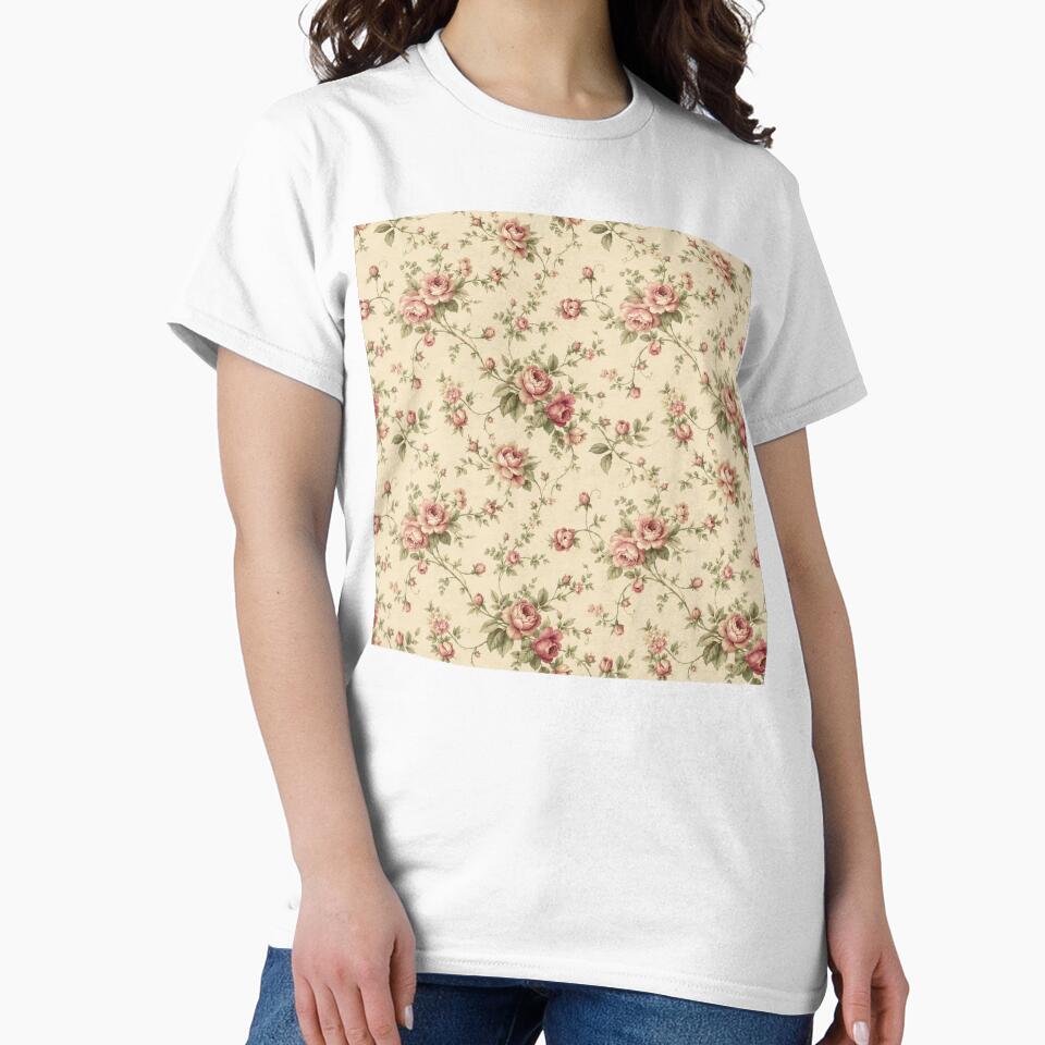 Vintage Rose Floral Print by PureVintageLove