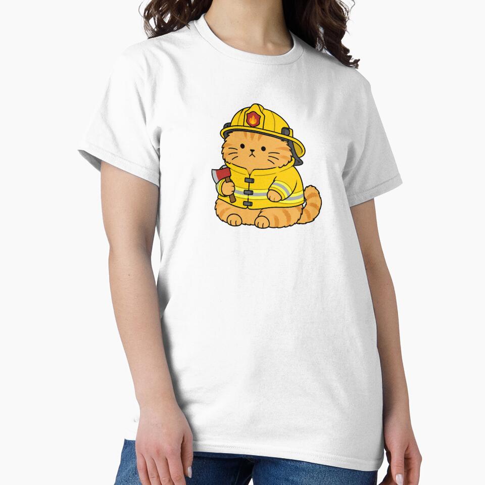 Cute Firefighter Cat by MonkiFlipp