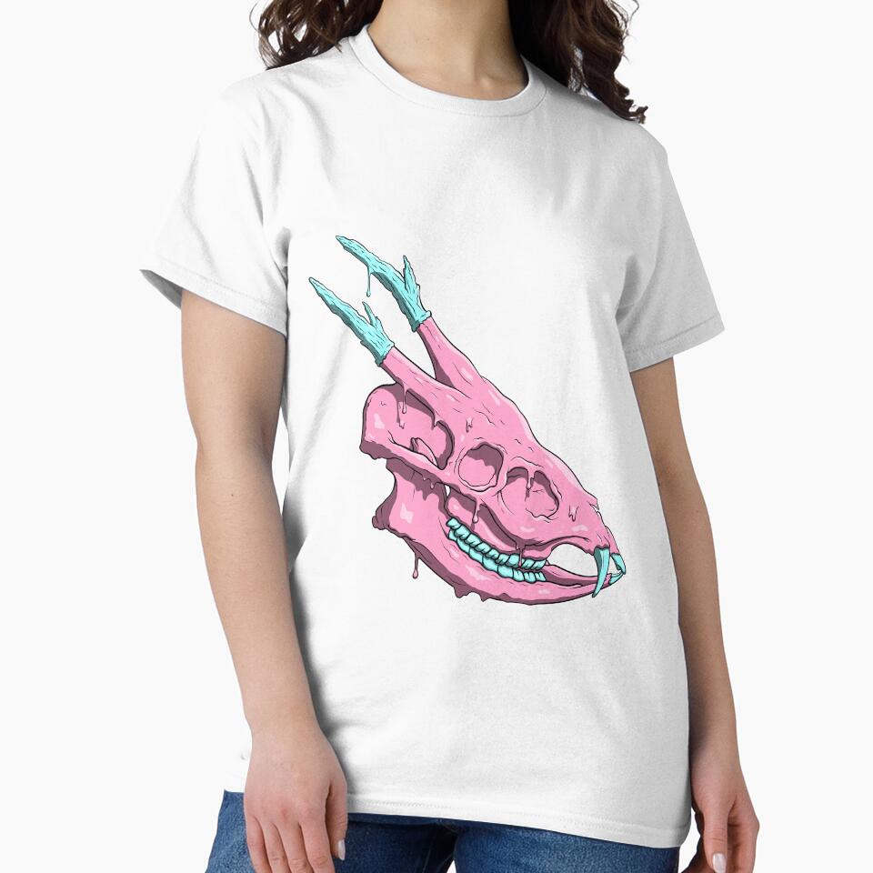Pink Cotton Candy Deer Skull by ECabascango Unisex