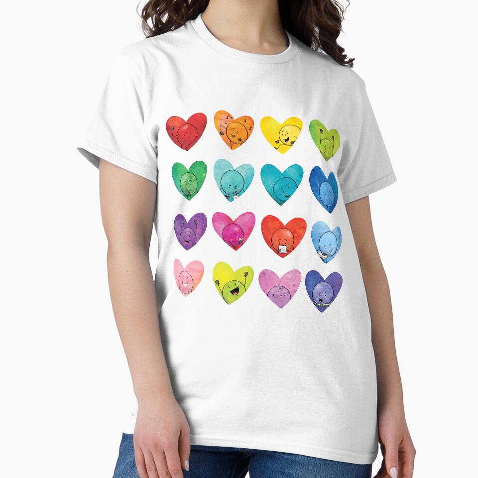 Rainbow Hearts Dot Dudes by SarahPecorino