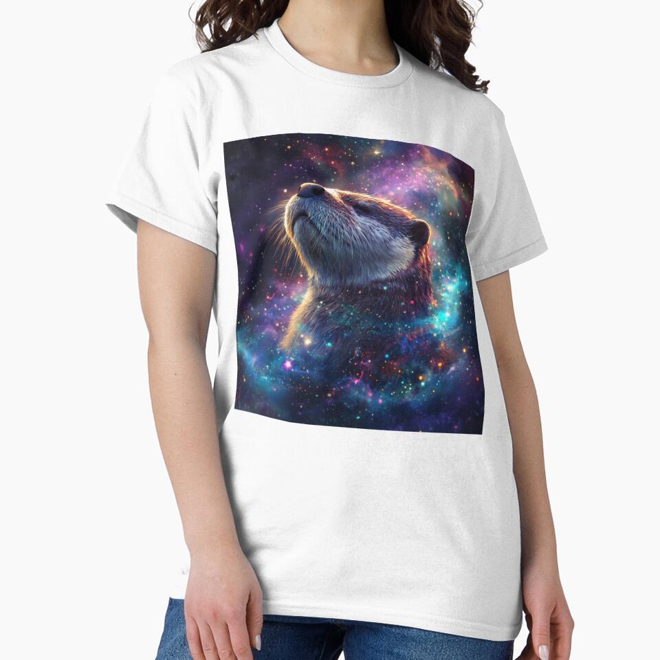Galaxy Otter Poster by NicolasGlowArt