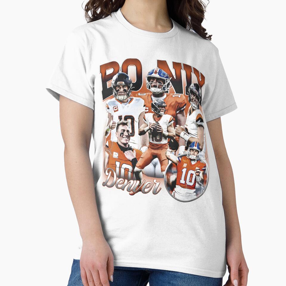Bo Nix Denver Football Vintage Bootleg by StickyWycky Unisex