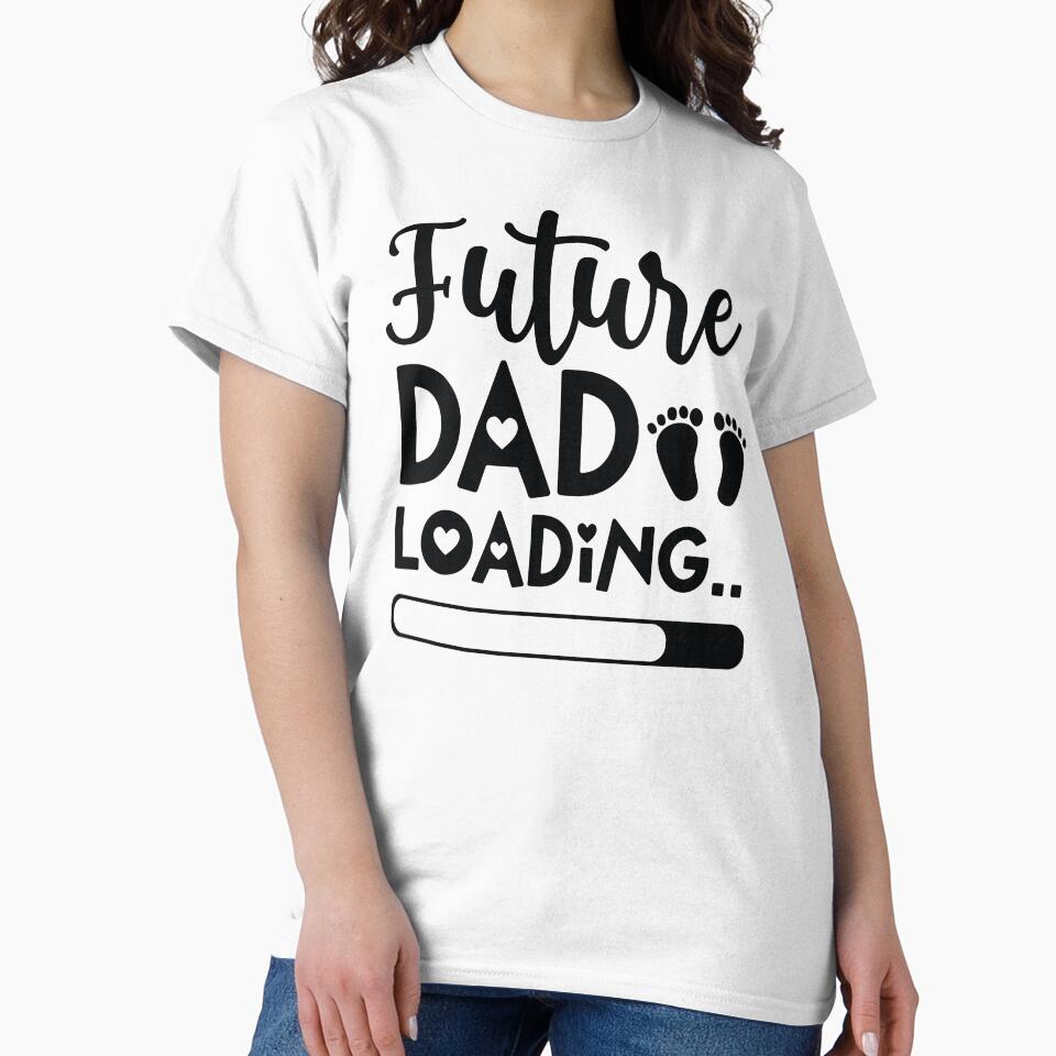 Future Dad Loading - Funny Dad Quotes Retro Vintage Aesthetic New Papa Pregnancy Announcement Gift by FuzionRaptor