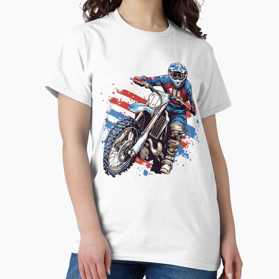 Motocross Us Flag Design Transparent | PNG Sublimation. by JhazAineArtShop