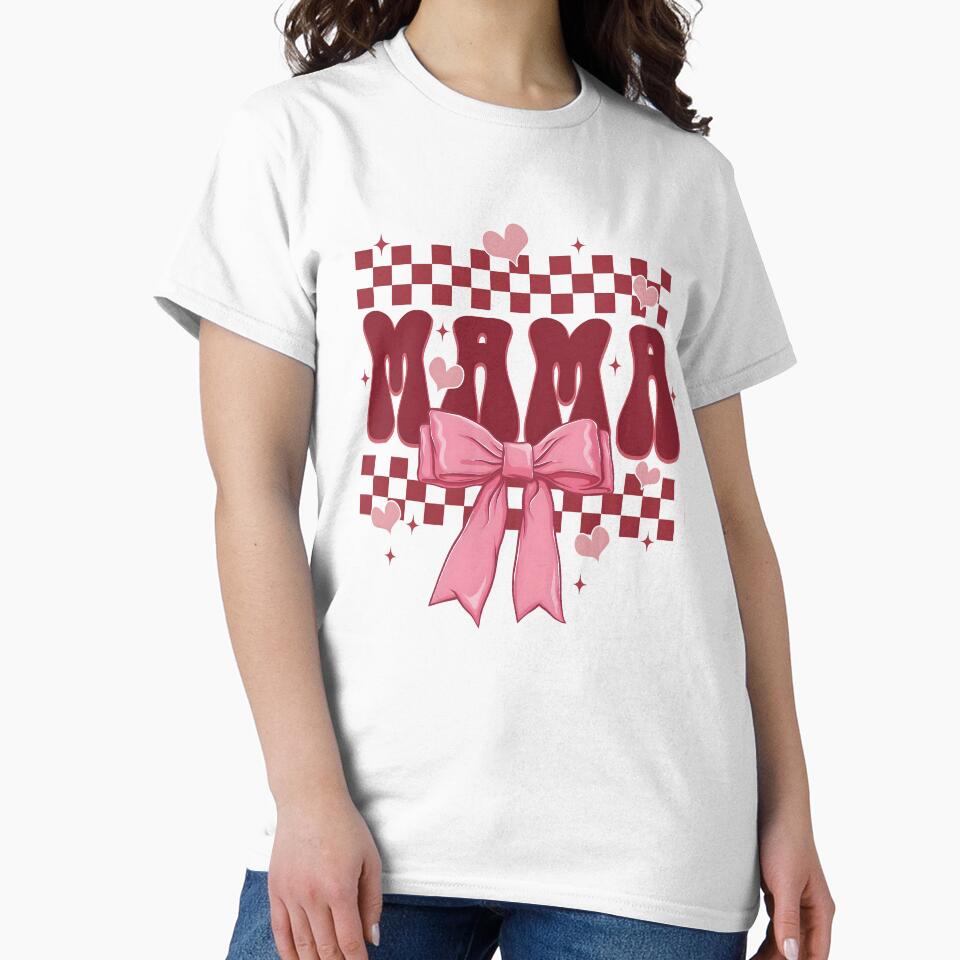Pink Mama Coquette Bow, Mama Checkered by Erstenenquis
