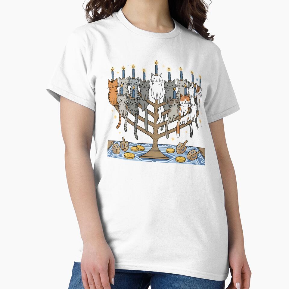 Funny Hanukkah Meowzel Cats Menorah by Blok45