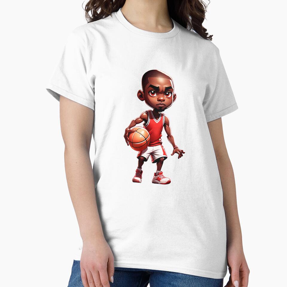 Basketball Player NBA fan Design Red Tshirt by artesis