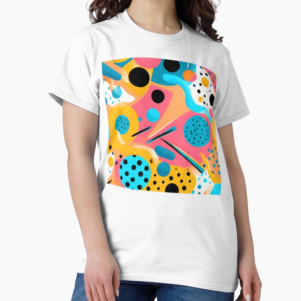 Pop Art Abstract Blue, Yellow And Pink Pattern by DEC02 Unisex