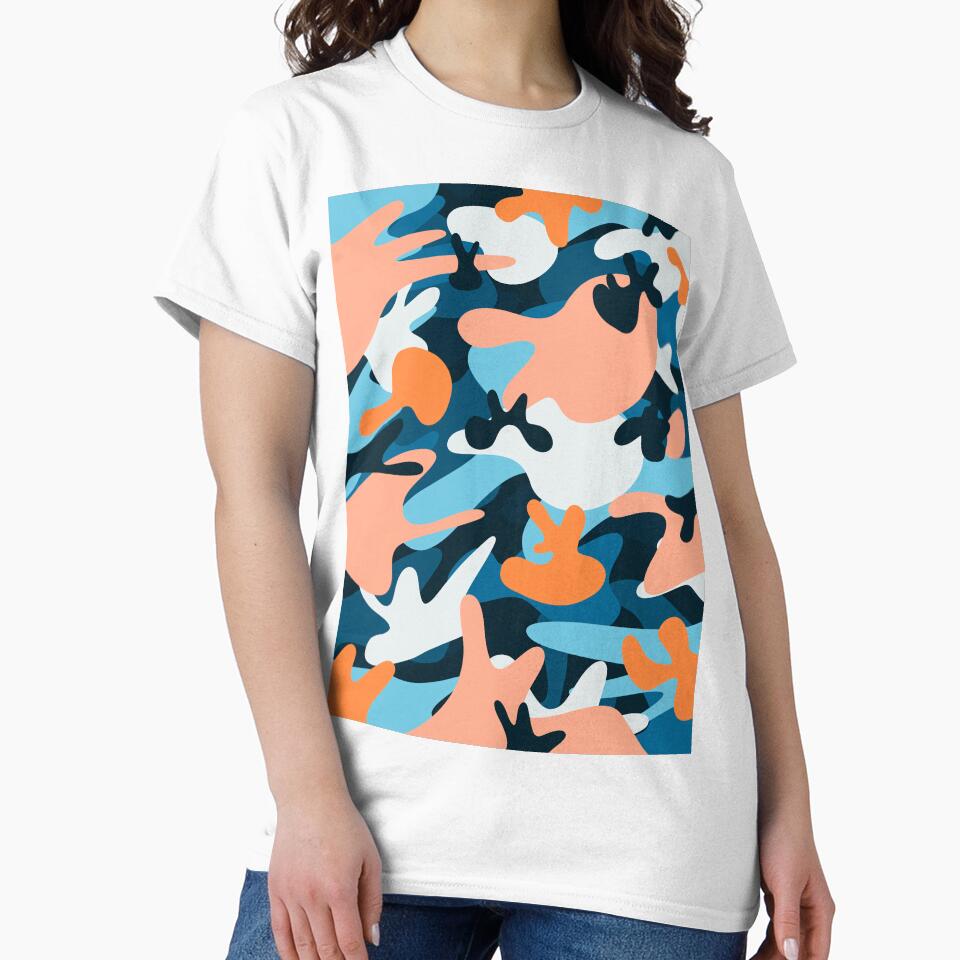 Blue Orange Camouflage by FriendsList