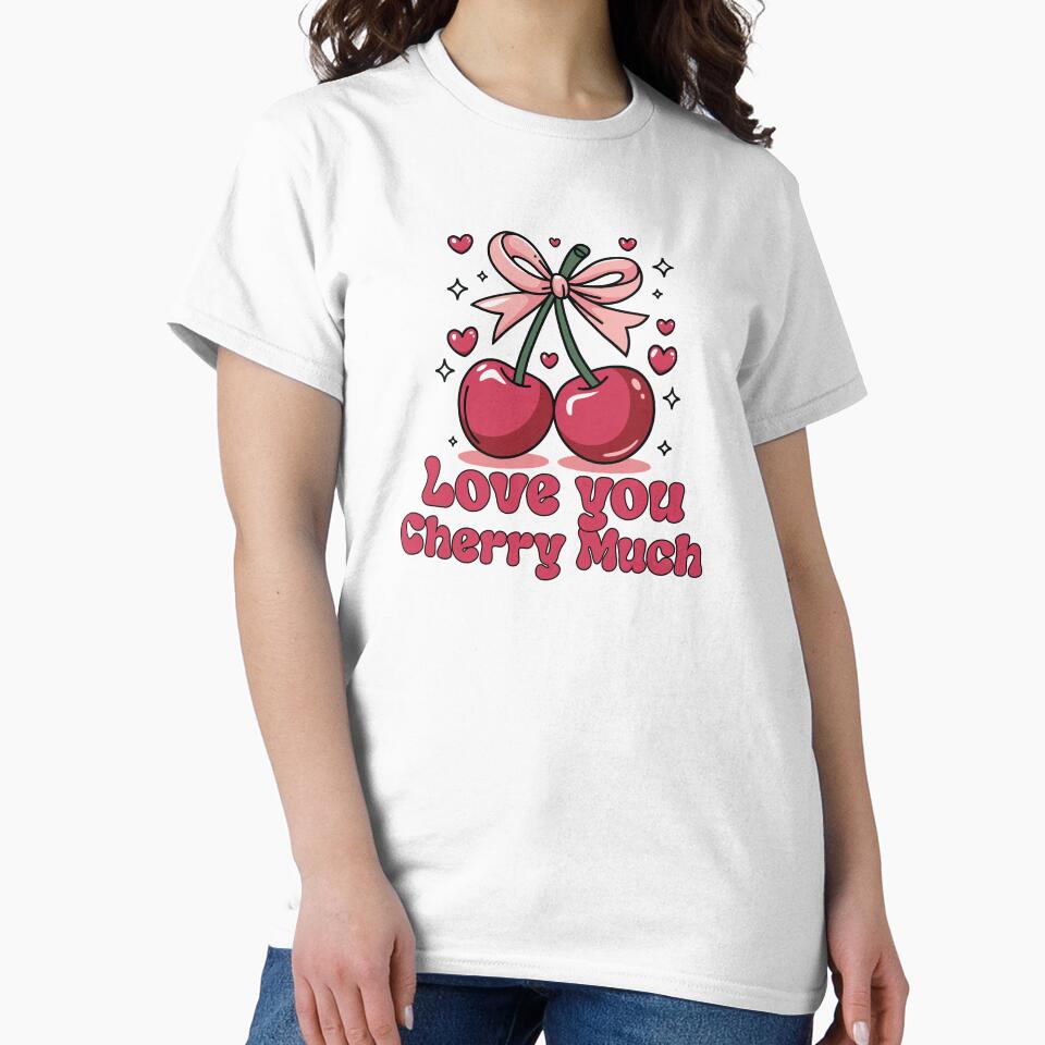Sweet Love & Pop Art Cherries: Retro Bow & Hearts Design by Polarisofficial