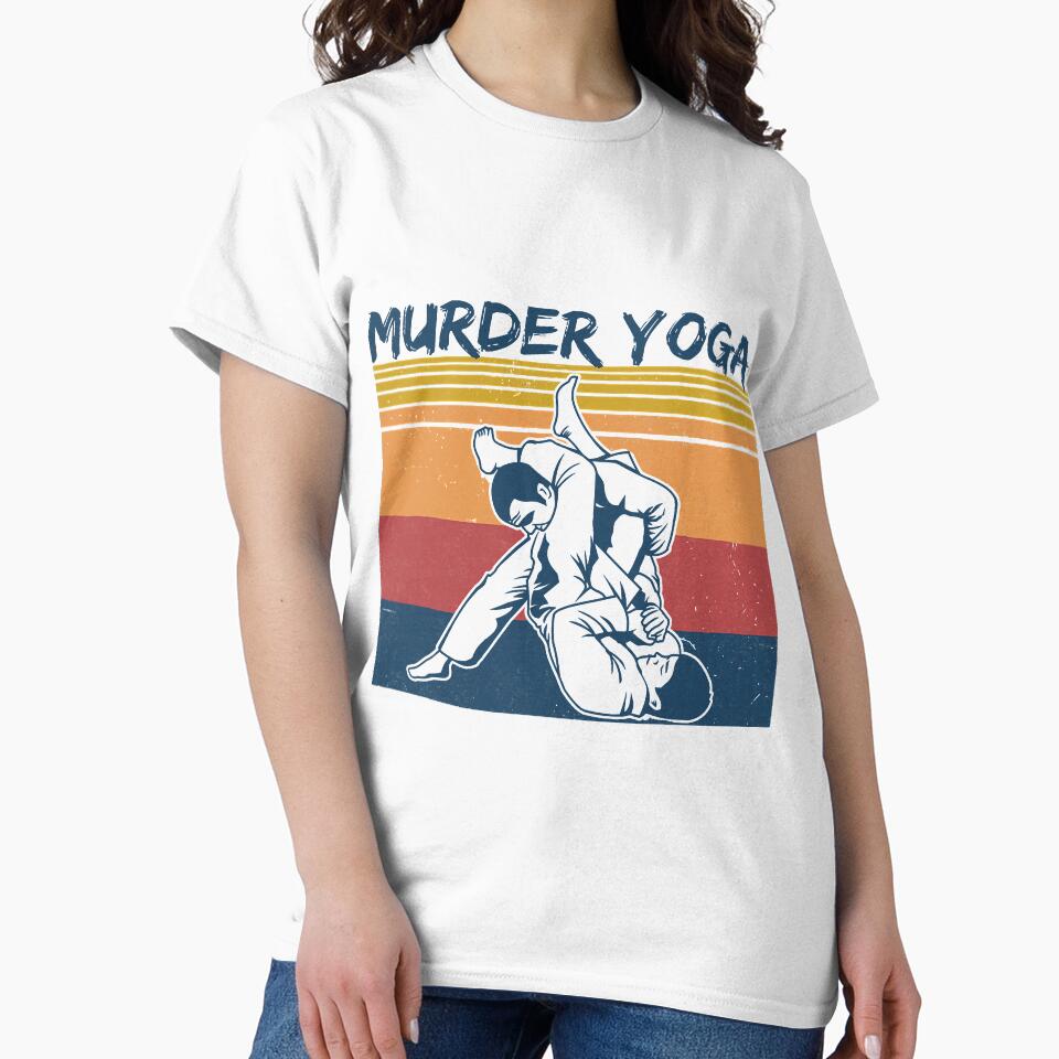 Brazilian Jiu Jitsu Funny Murder Yoga Vintage by SeanDoke Unisex