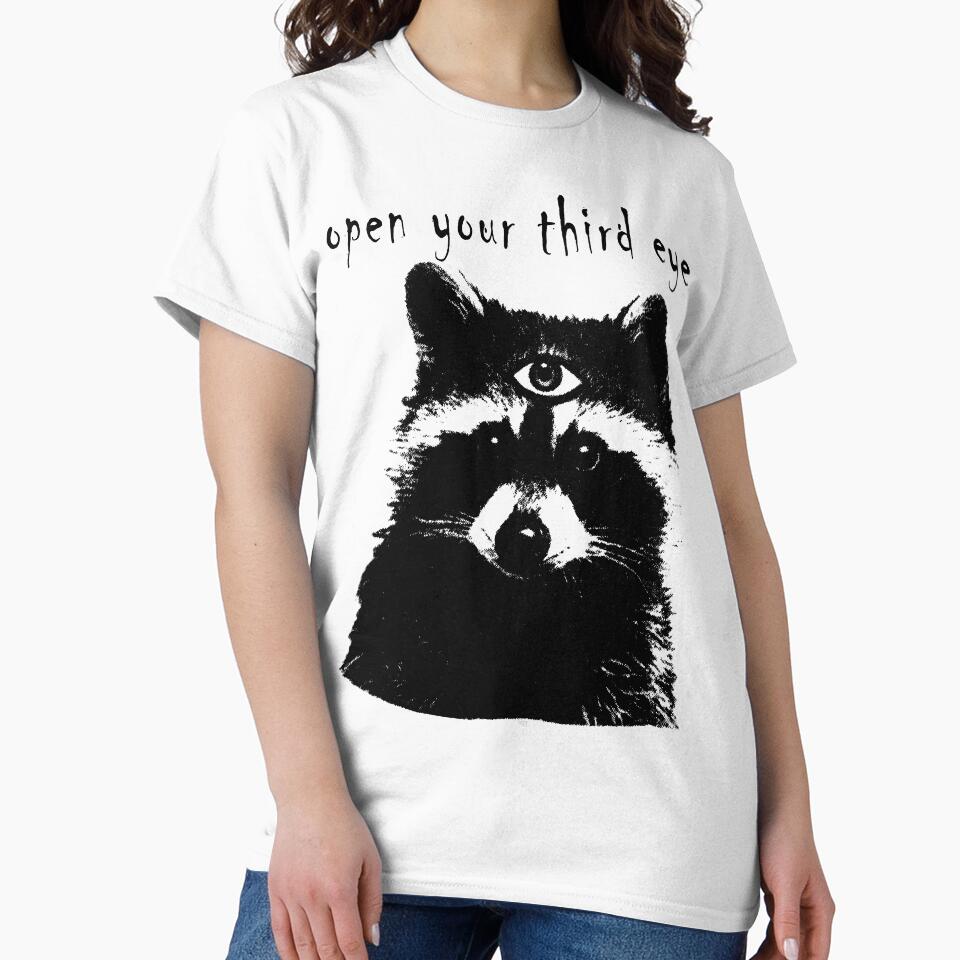 Open Your Third Eye Mystical Raccoon by WhoopsieWorld