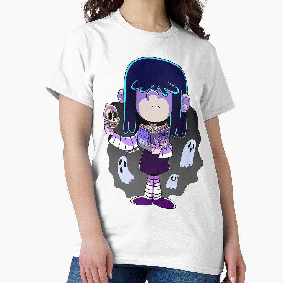 The Loud House Lucy Loud with Spell book and Skull by Jrgoyette Unisex