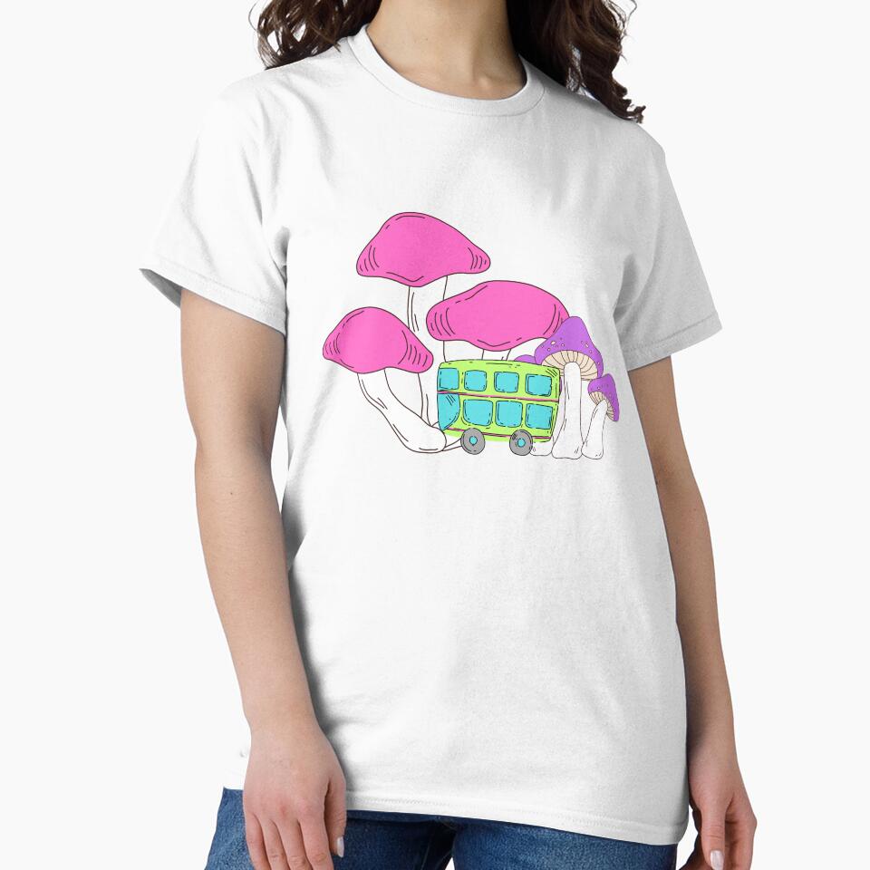 Hippie bus in the land of Psychedelic Mushroom by CypisDesign Unisex