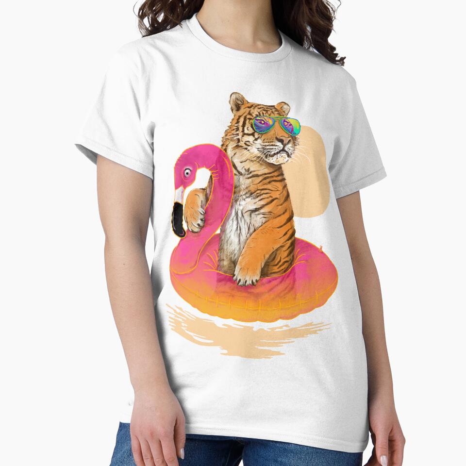 Chillin, Flamingo Tiger by 38Sunsets