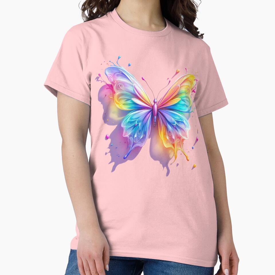 Copy of Aesthetic Watercolor Butterfly with 3D Shadow Art & Vibrant Splash Butterfly 3D Effect Print by TheGaliyaStudio