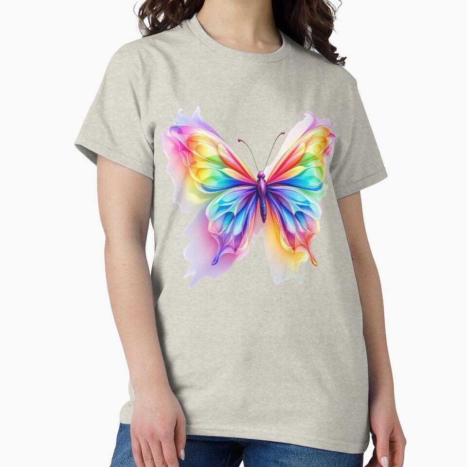 Aesthetic Watercolor Butterfly with 3D Shadow Art & Vibrant Splash Butterfly 3D Effect Print by TheGaliyaStudio
