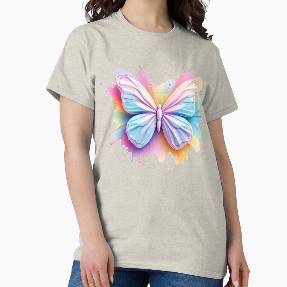 Aesthetic Watercolor Butterfly with 3D Shadow Art by TheGaliyaStudio