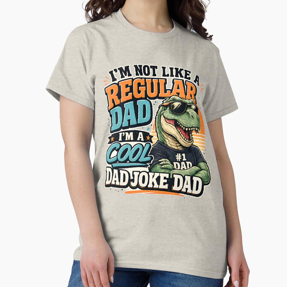 Funny T-Rex Dad Joke Dad Gift for Fathers Day by Feral Feline