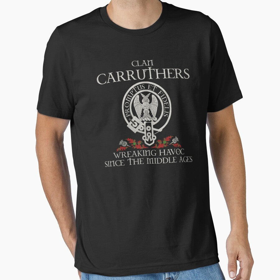 Clan Carruthers crest Scottish surname tartan Thistle vintage by Clan1093