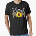 Blessed Mom Leopard Print Sunflower by VegaStudio