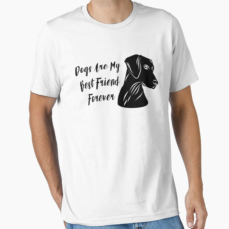 Dogs Are My Best Friend Forever Word and One Dog - Funny by Vasabi88