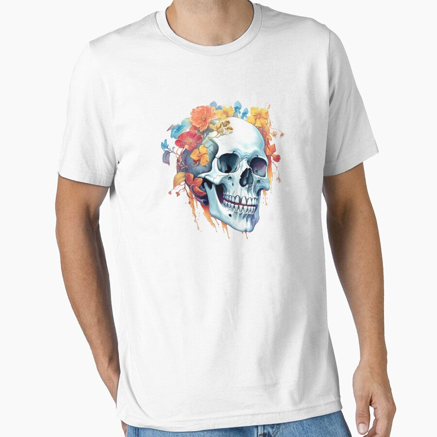 Dripping Skull and Wild Flowers #2 by CoutureCrypt