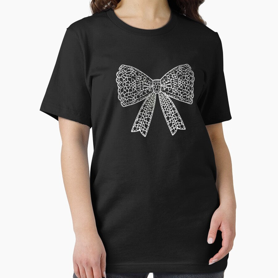 White floral lace bow by uunaa Unisex