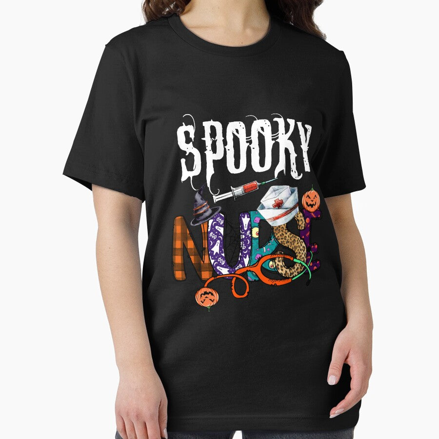 Spooky Halloween Nursing Shirt Nurse Funny by R&BApparel