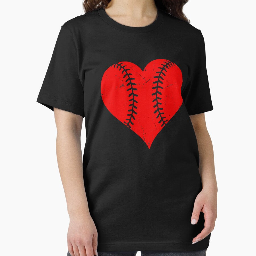 Vintage Baseball Heart Valentine's Day by MichelSorour