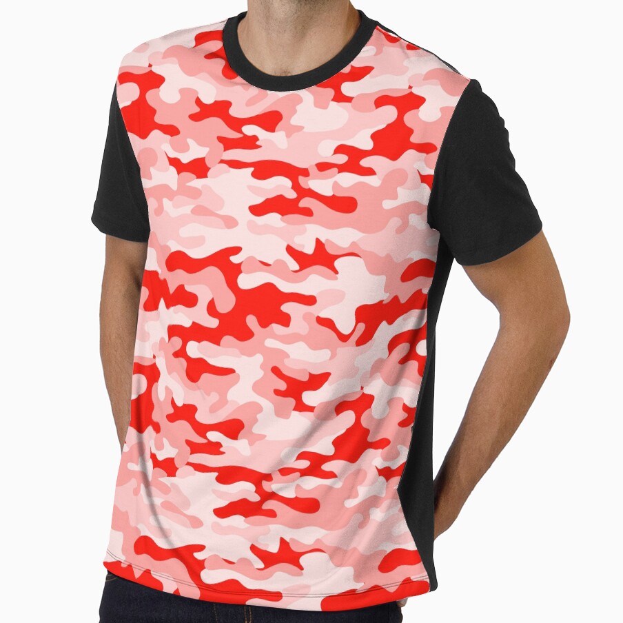 Camo Camouflage Red All Over by Feeling Artsy