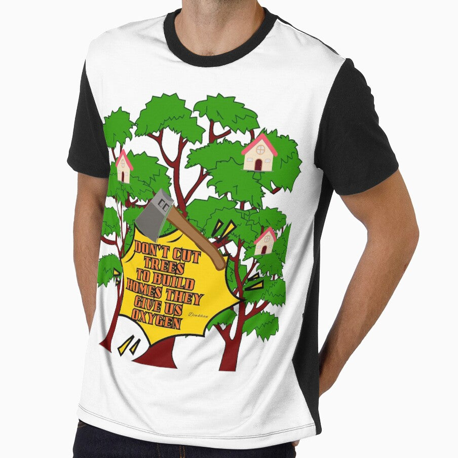 Copy of Custom T-shirt   save the  Tree dont cut it by Dew  Drop wear