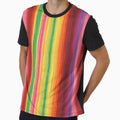 All-Over Abstract Rainbow Line Print by SerpentSkyArts