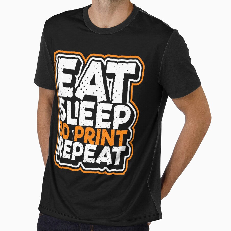 Eat Sleep 3D Print Repeat 3D Printing by inkedtee